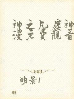 神之凡尘神域动漫免费观看封面