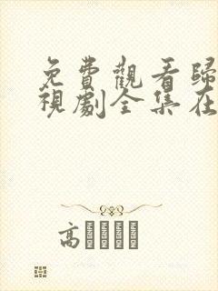 免费观看归路电视剧全集在线播放封面