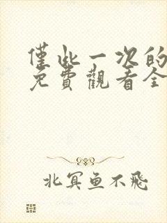 仅此一次的爱情免费观看全集