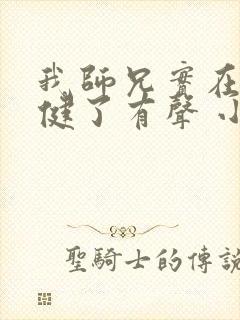 我师兄实在太稳健了有声 小说