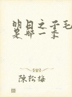 明日之子毛不易是哪一季