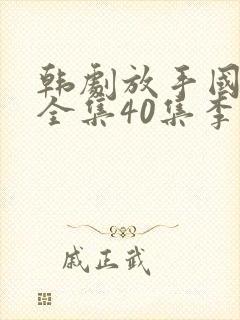 韩剧放手国语版全集40集李英爱