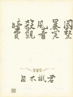 暗杀风暴国语免费观看完整版高清