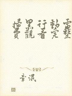 扫黑行动电影免费观看完整版策驰