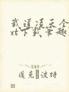 武道凌天全本txt下载笔趣阁