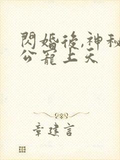 闪婚后,神秘老公宠上天