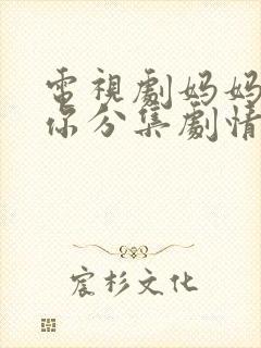 电视剧妈妈在等你分集剧情介绍