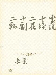 二十二十电视剧韩剧在线观看完整版最新