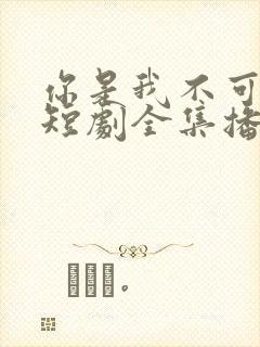 你是我不可言说短剧全集播放