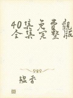 40集免费观看全集完整版电视剧封面