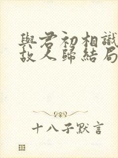 与君初相识犹如故人归结局封面