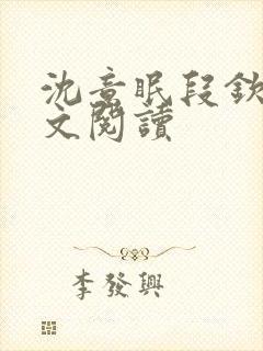 沈意眠段钦言全文阅读