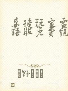 幕后玩家电影国语版免费观看封面