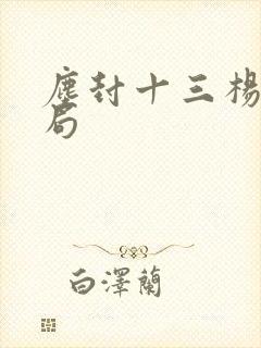 尘封十三杨哲结局