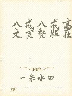 八戒八戒高清中文完整版在线观看