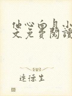 他心向月小说全文免费阅读封面