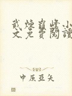 武炼巅峰小说全文免费阅读无弹窗