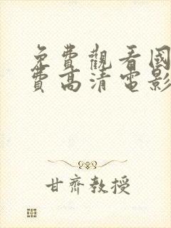 免费观看国产免费高清电影