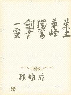 一剑独尊叶玄叶灵青鸾峰上