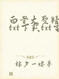 白骨大圣精校版txt下载txt电子书封面