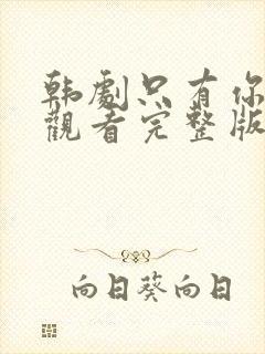 韩剧只有你在线观看完整版