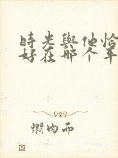 时光与他恰是正好在哪个平台播出