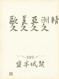 欧美亚洲精品久久久久久