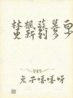 林枫苏慕白刚刚更新到多少章节封面