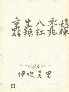 重生八零媳妇有点辣杜兆辉的结局