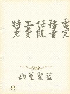 特工任务电视剧免费观看完整版高清封面