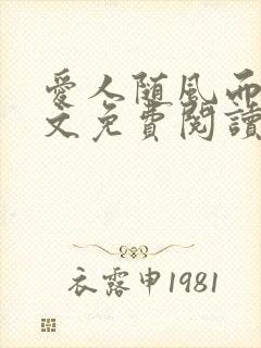 爱人随风而来全文免费阅读封面