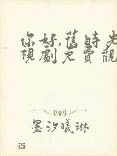 你好,旧时光电视剧免费观看