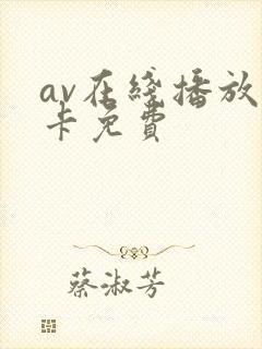 av在线播放不卡免费