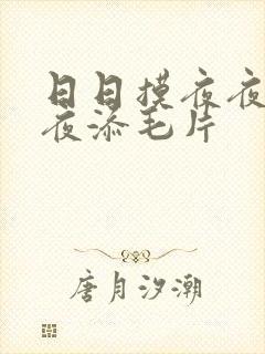 日日摸夜夜添夜夜添毛片