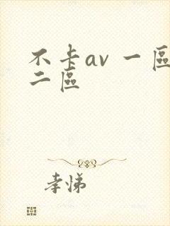 不卡av 一区二区