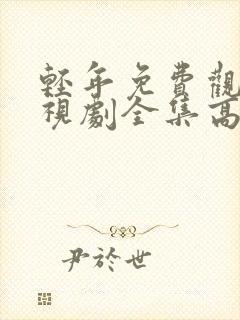 轻年免费观看电视剧全集高清版封面