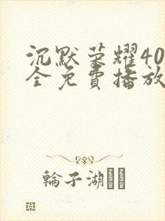 沉默荣耀40集全免费播放