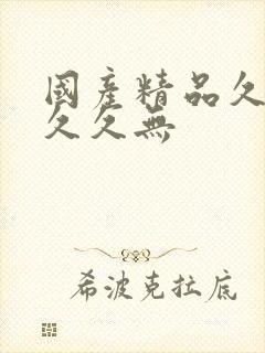 国产精品久久久久久无