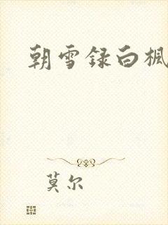 朝雪录白枫结局