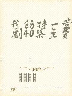 我的特一营电视剧40集免费观看