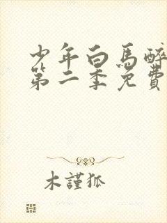 少年白马醉春风第二季免费观看