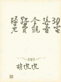 归路全集30集免费观看电视剧完整版封面