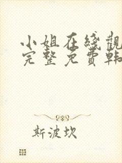 小姐在线观看剧完整免费韩剧