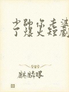 少帅你老婆又跑了爆火短剧封面