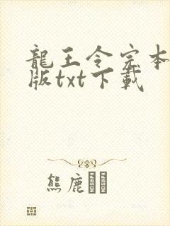 龙王令完本精校版txt下载