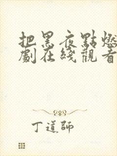 把黑夜点燃电视剧在线观看完整版高清