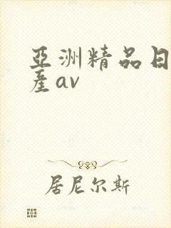 亚洲精品日韩国产av