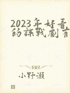2023年好看的谍战剧有哪些