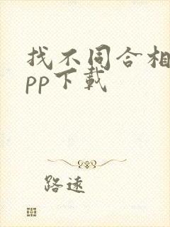 找不同合相同app下载