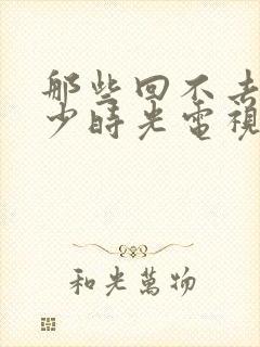 那些回不去的年少时光电视剧简介